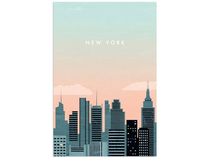 Wandbild ARTLAND New York , bunt (farbe bild(er): blau), B:40cm H:60cm, Bilder, Wandbild, als Alubild, Leinwandbild, Poster, Wandaufkleber in verschied. Grössen