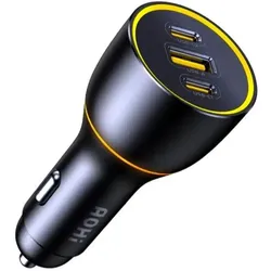 Aohi Ładowarka Ładowarka samochodowa Superauto PD 170W 2x USB-C, 1x USB-A, Auto Adapter, Schwarz