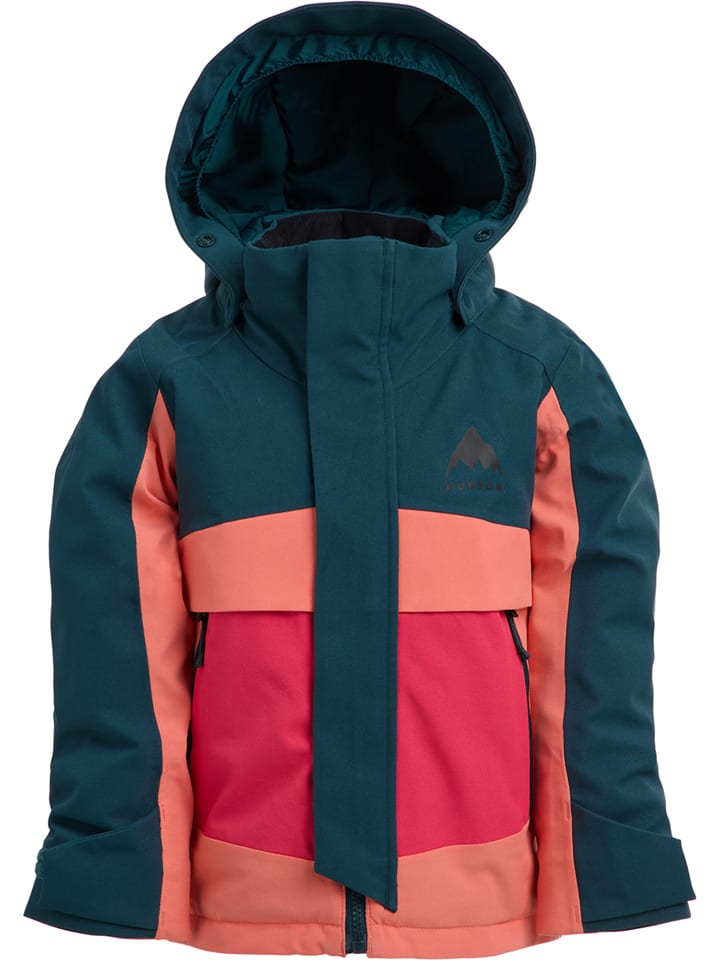 Burton Ski-/ Snowboardjacke "Ascutney 2L" in Petrol/ Orange/ Rot - 98