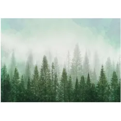 FOTOTAPETE 208x146 cm - Wolf im Wald