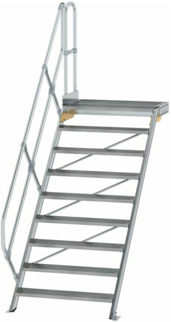 MUNK Aluminium-Treppe Plattform 45° 9 Stufen (600469)