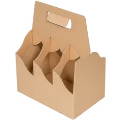 VEPATIM 25x Bierträger für 6 Flaschen Bier 0,33L oder 0,5L Flaschenträger 'Biertragerl' braun