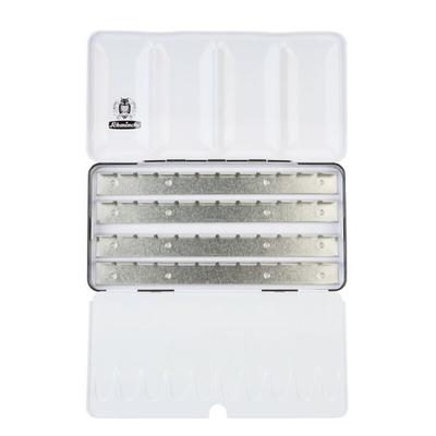 Schmincke Leerkasten für Aquarellfarben, Metall für 48 x 1/2 oder 24 x 1/1 Näpfchen