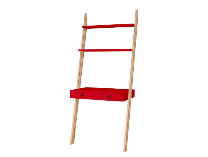 Bureau Monty 78 x 183 x 49cm Rouge/Rouge