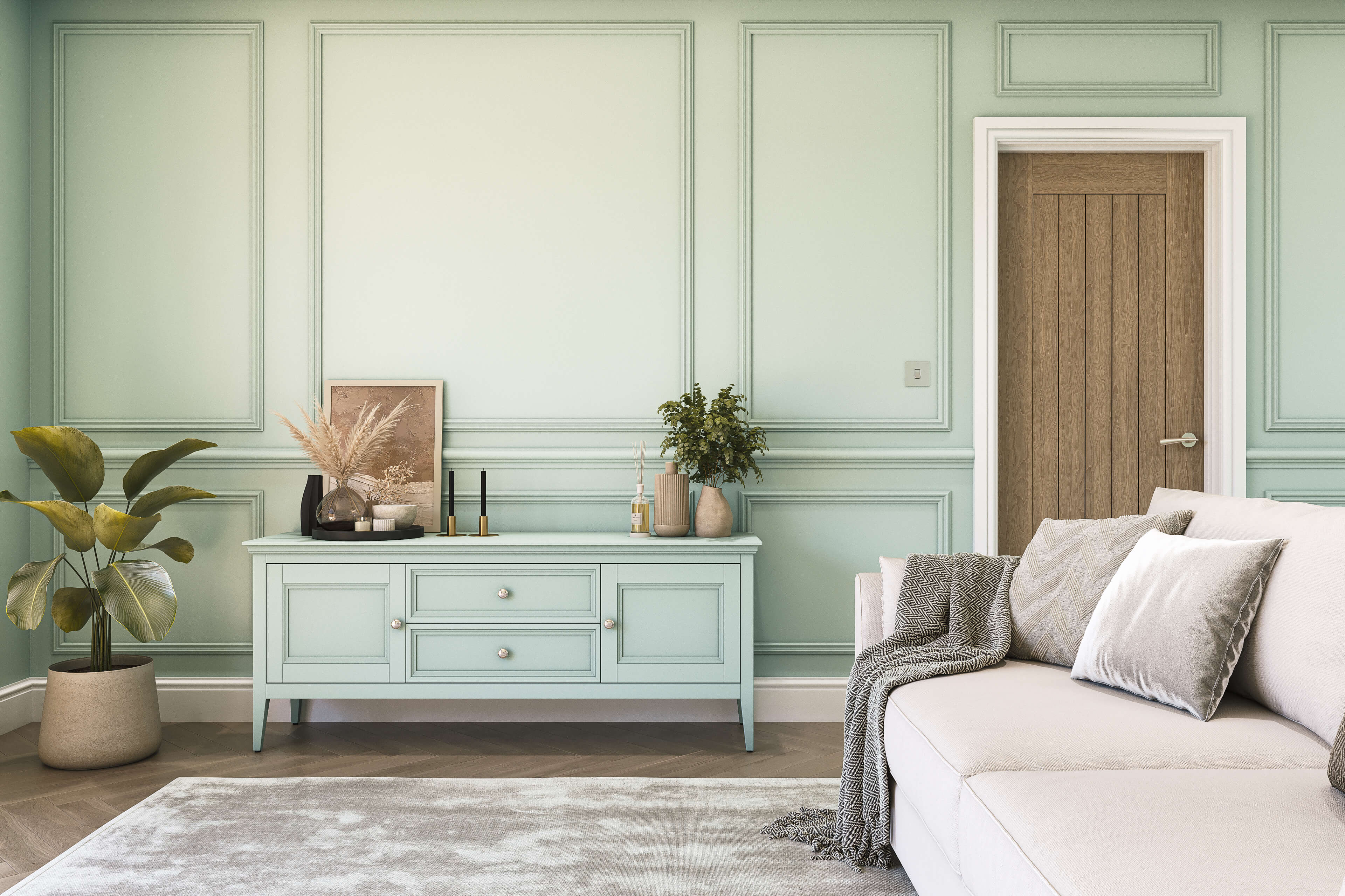Hemway Peel and Stick Sample - Chalk Based Furniture Paint - Light Sea Green