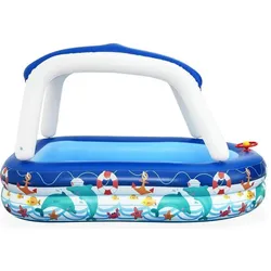 Bestway Family Pool mit Sonnenschirm Sea Captain (213 x 155 x 132 cm)