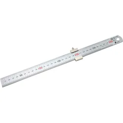 Shinwa 76752 Edelstahllineal 30 cm – mit Anschlag