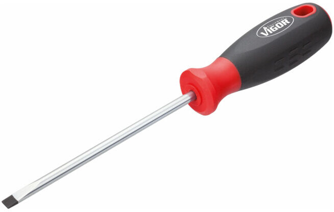 VIGOR Tournevis à fente V1700 Profil fente 1,0x5,5 Longueur totale : 256 mm (V1700)