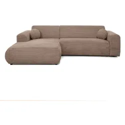 ECKSOFA Puerto, ohne Schlaffunktion, Hellbraun, links