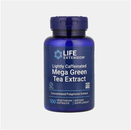 LIFE EXTENSION MEGA EXTRATO CHA VERDE DESCAFEINADO 100 CAPSULAS V