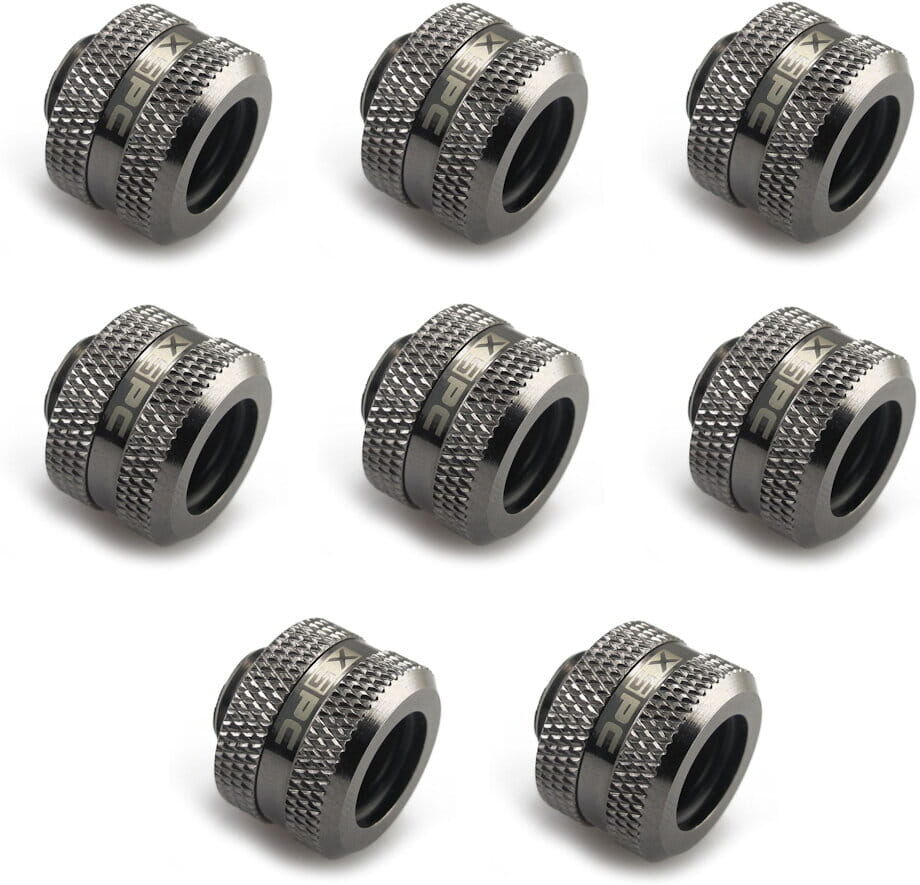 XSPC 14MM HardTube FITTING - CHROM (8er Pack)