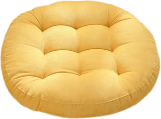 Uplift Curations ZenNest Round Floor Cushion Large Meditation & Seating Pillow For Yoga, Living Room, Kids & Adult Comfort corduroy Yellow round 16.54 Inches
