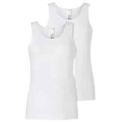 Schiesser 2P Modern Lace Top Weiß Baumwolle 42 Damen