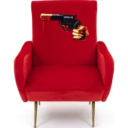 Seletti Wears Toiletpaper Revolver Sessel mit hoher Rückenlehne