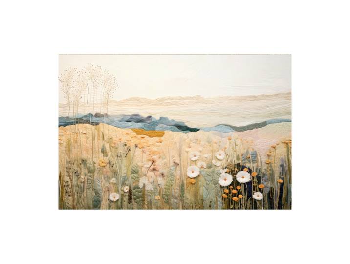 Leinwandbild Tactile Fields Multicolor ca. 70x100cm