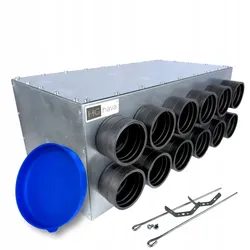 Lüftungsverteiler Verteilerkasten 12x75 Ø160 Wohnraumlüftung Luftverteiler E-KRT-12x75/160-OC
