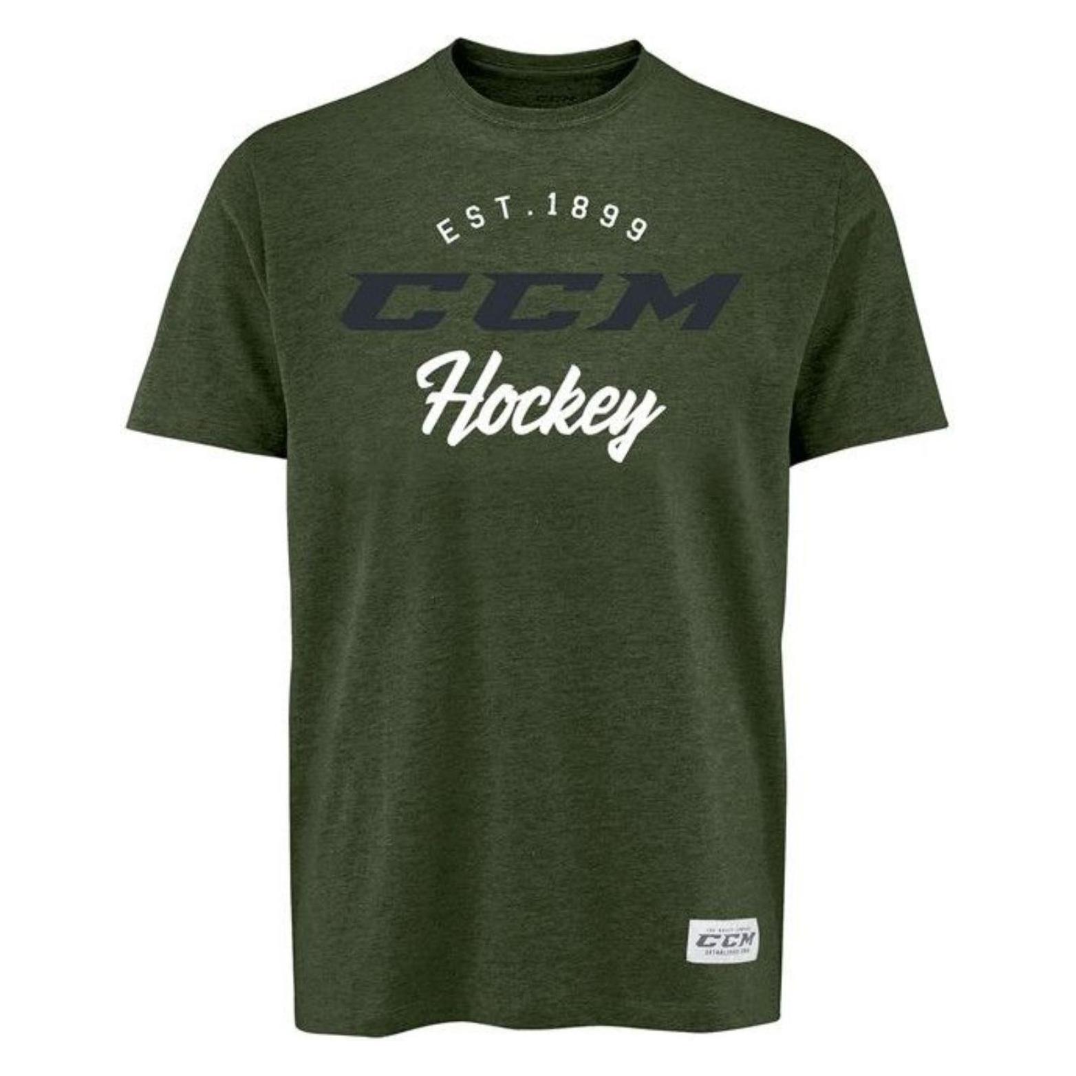 CCM T3855 ACADEMY SS TRI BLEND TEE SR (S, Grün) (S) (49644803)