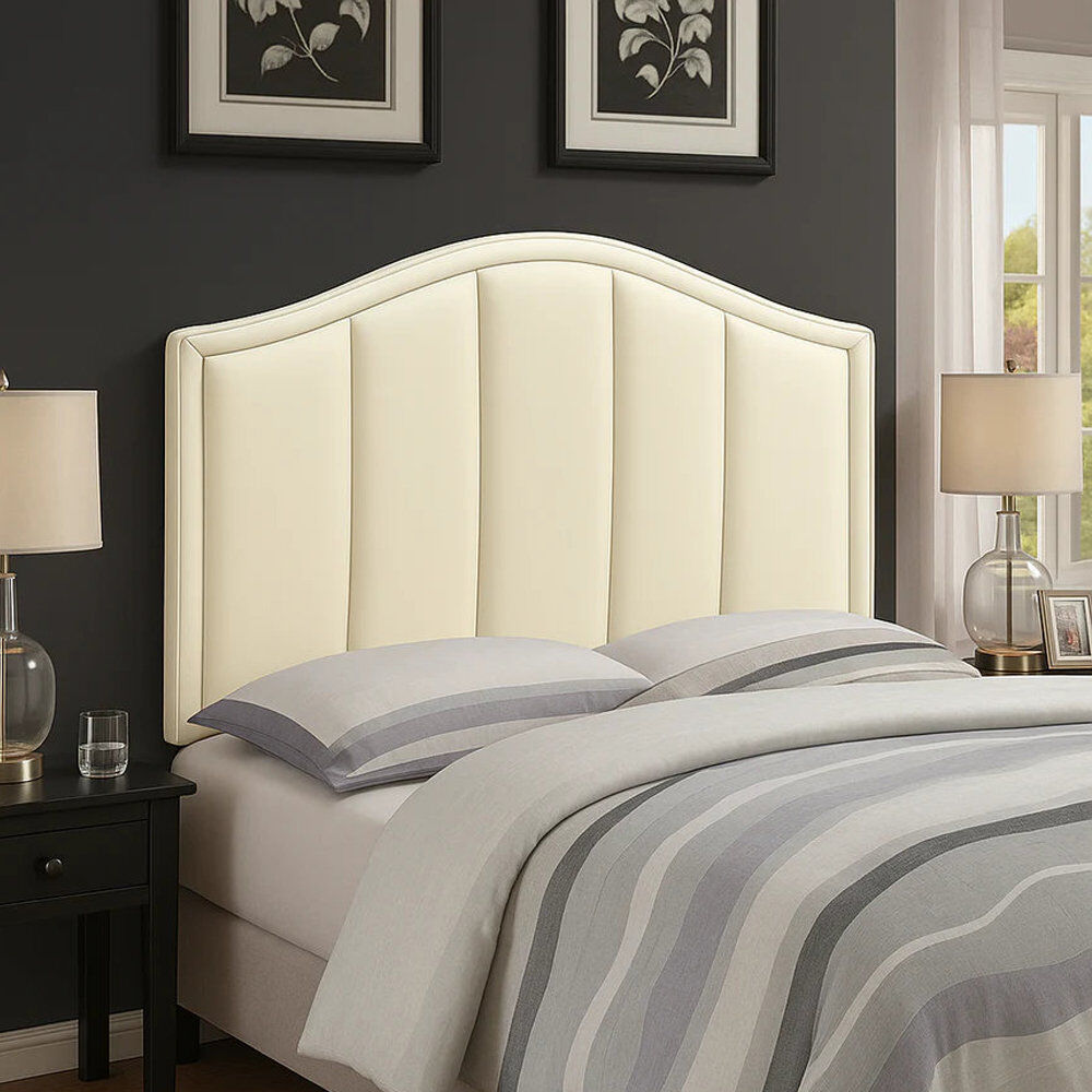 Rosdorf Park Upholstered Fabric Headboard Mink Single (3')