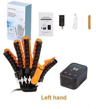 Inspired Finds Intelligent Hand Rehabilitation Robot Gloves For Stroke Recovery Finger Therapy And Mobility Training black Left Hand 2xl