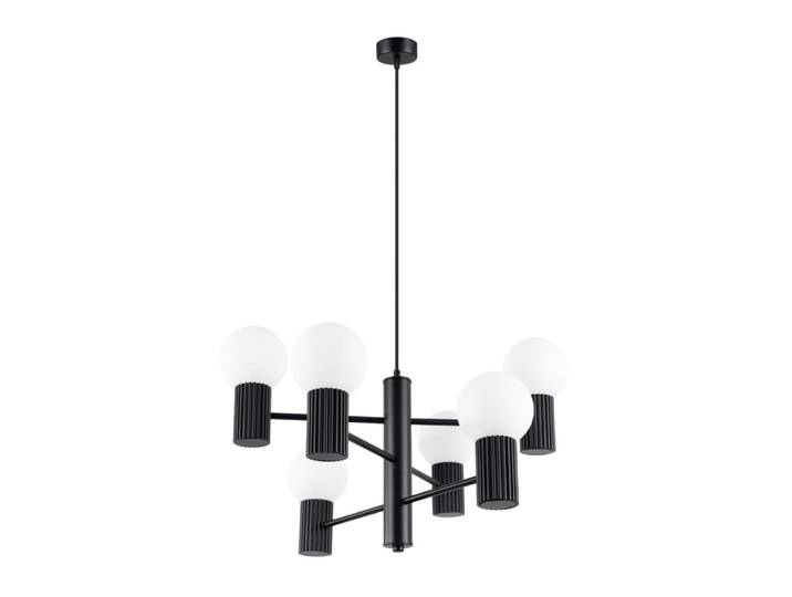 Lustre Aluminium Noir G9 6 Halo