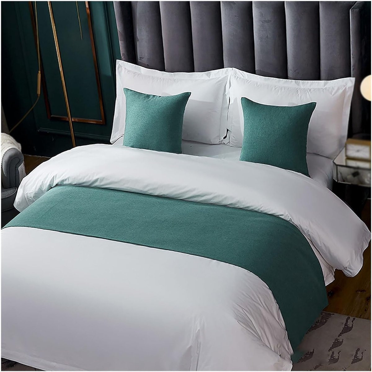Bedloper Sprei voor Slaapkamer Decoratie Groen 197 x 944 cm
