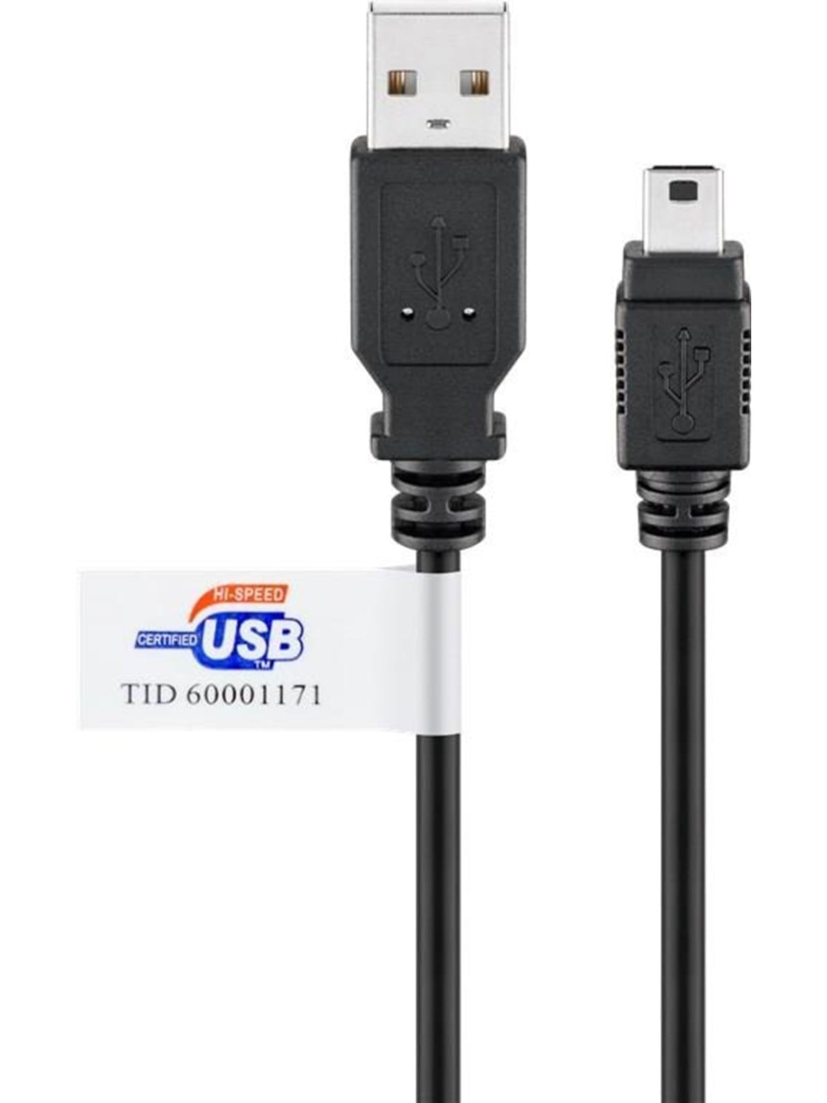 Pro USB 2.0 Hi-Speed cable with USB certificate Black