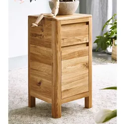 Nachtschränkchen aus Wildeiche Massivholz 60 cm hoch