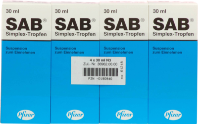 EMRA-MED Arzneimittel GmbH SAB simplex Suspension zum Einnehmen 4X30 ml 00190940