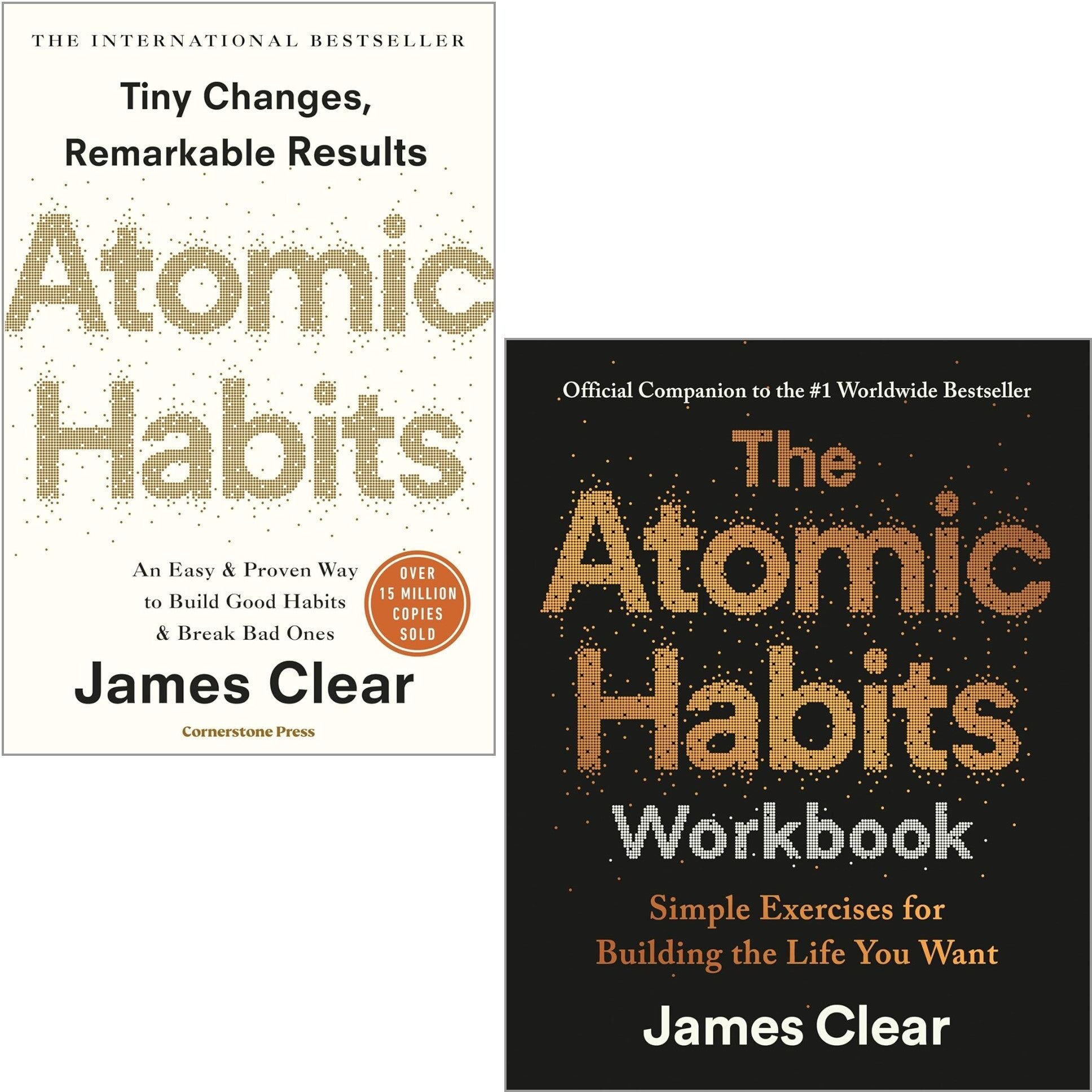 Cornerstone Press Atomic Habits & The Atomic Habits Workbook – 2 Books Collection Set by James Clear   Build Good Habits & Break Bad Ones