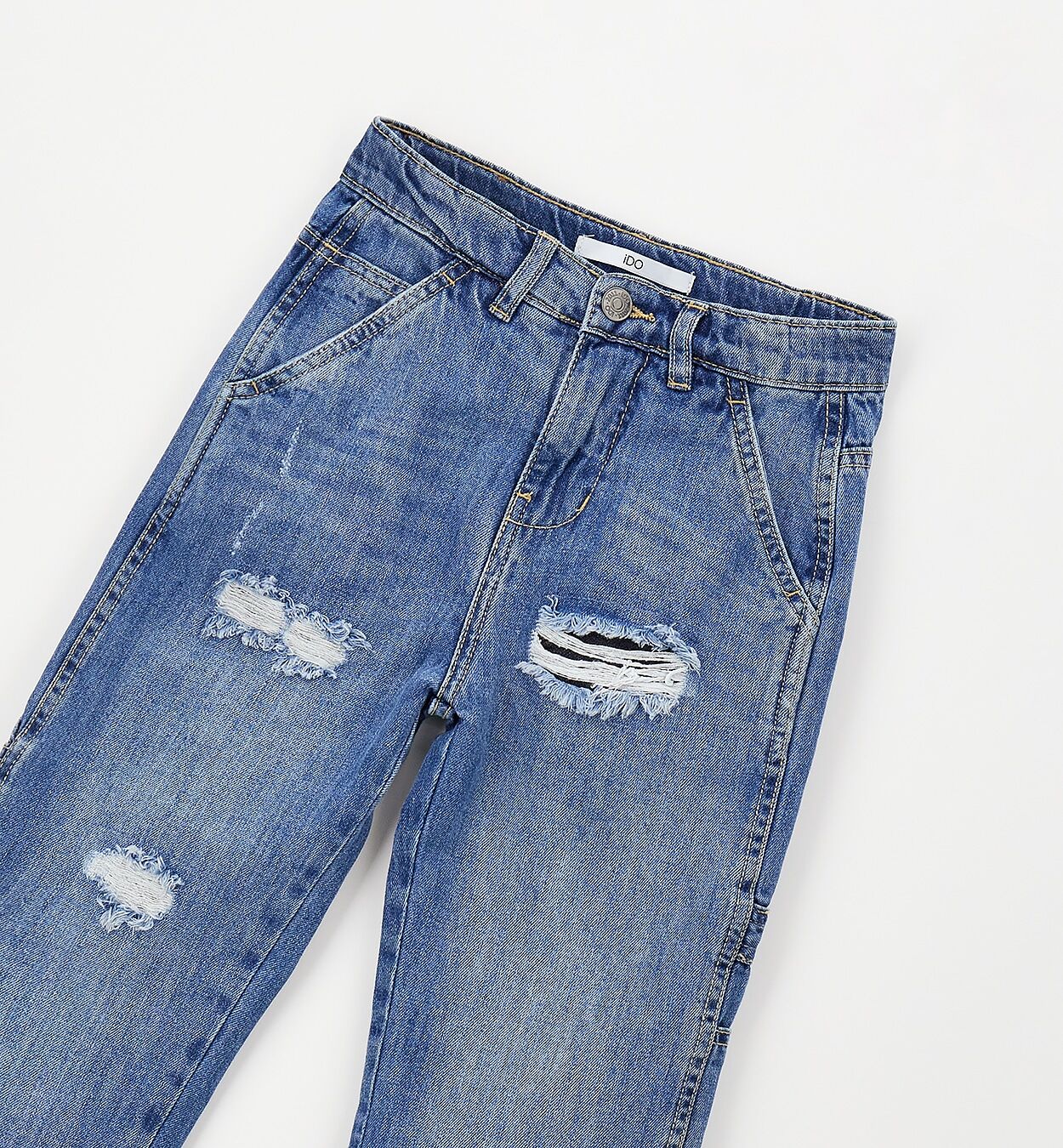 Bequeme Jeans IDO "BOY TROUSERS", Jungen, Gr. 152, EURO-Größen, pale stone washed, 100% Baumwolle, Jeans Bequeme Jeans