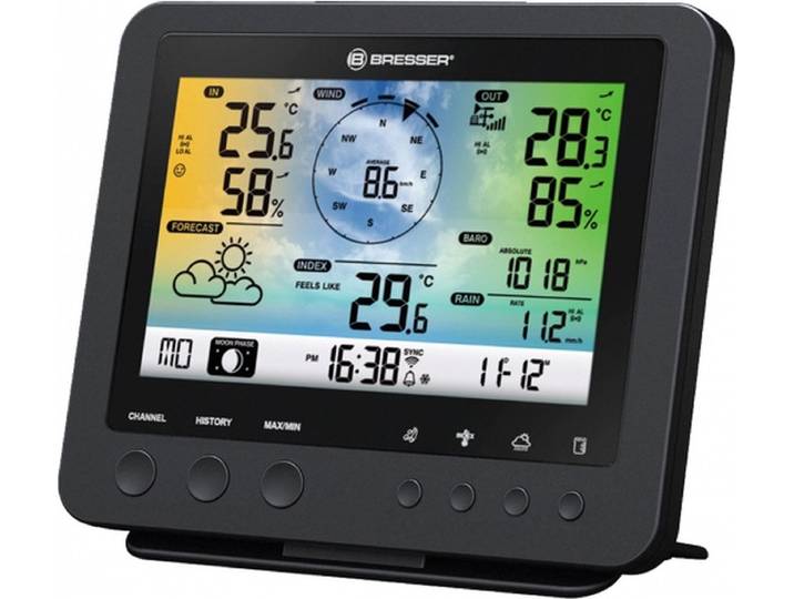 Bresser Weerstation - Basisstation 5-in-1 Weerstation 7002580 - Wifi - Zwart - Excl. Sensoren