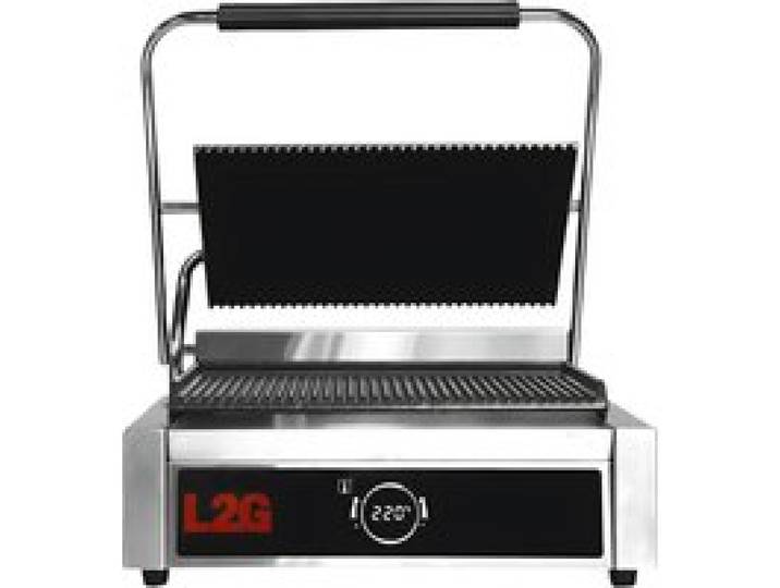 Grill Panini 1 Plaque Rainurée Dessus/Dessous en Fonte - L2G