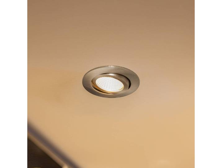 BRUMBERG BB03 Einbau RC Treiber eckig nickel matt BB03, dimmbar, alu / grau / zink, für Flurbereich, Aluminium, Downlights