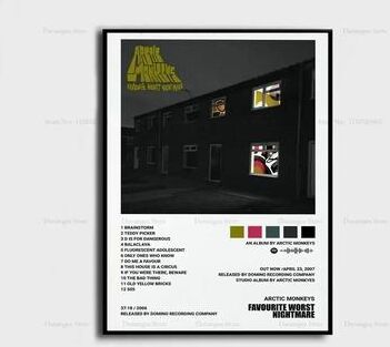 Inspired Living Arctic Monkeys Favourite Worst Nightmare Album Cover Wall Art Poster Print 3 30x40cm No Frame
