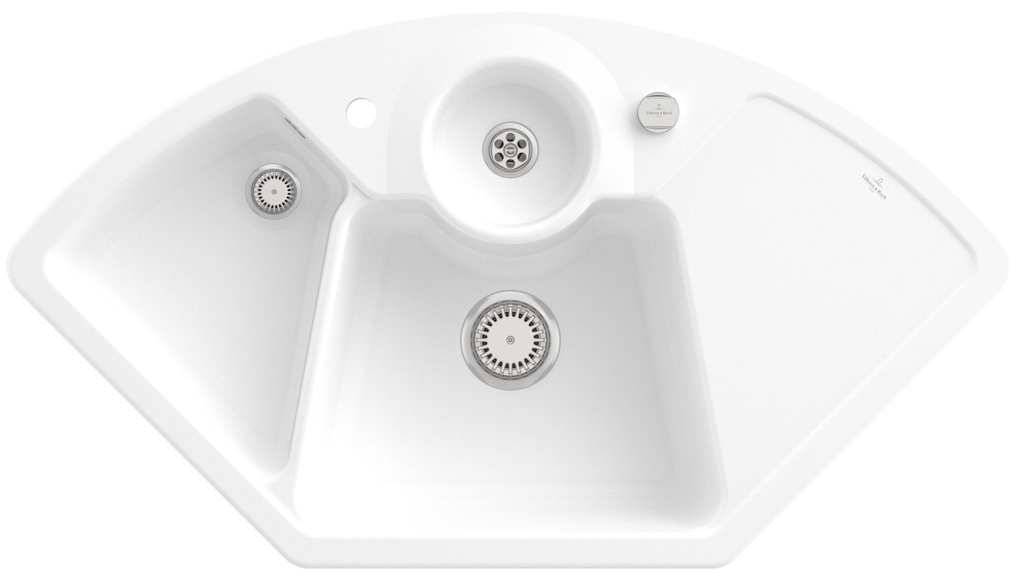 Villeroy & Boch Keramikspüle 670802RW, Solo Eck Eckspüle - inkl.