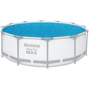 Bestway Poolabdeckung 58252 aus PE, blau, mit Wärmespeicherung, für Frame Pools Ø 396, Ø 427 cm & Fast Set Pools Ø 457cm