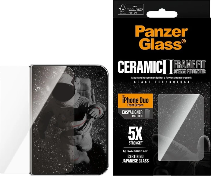 PanzerGlass Ceramic II Apple iPhone Fold mit Installationsrahmen (Sub-Screen)