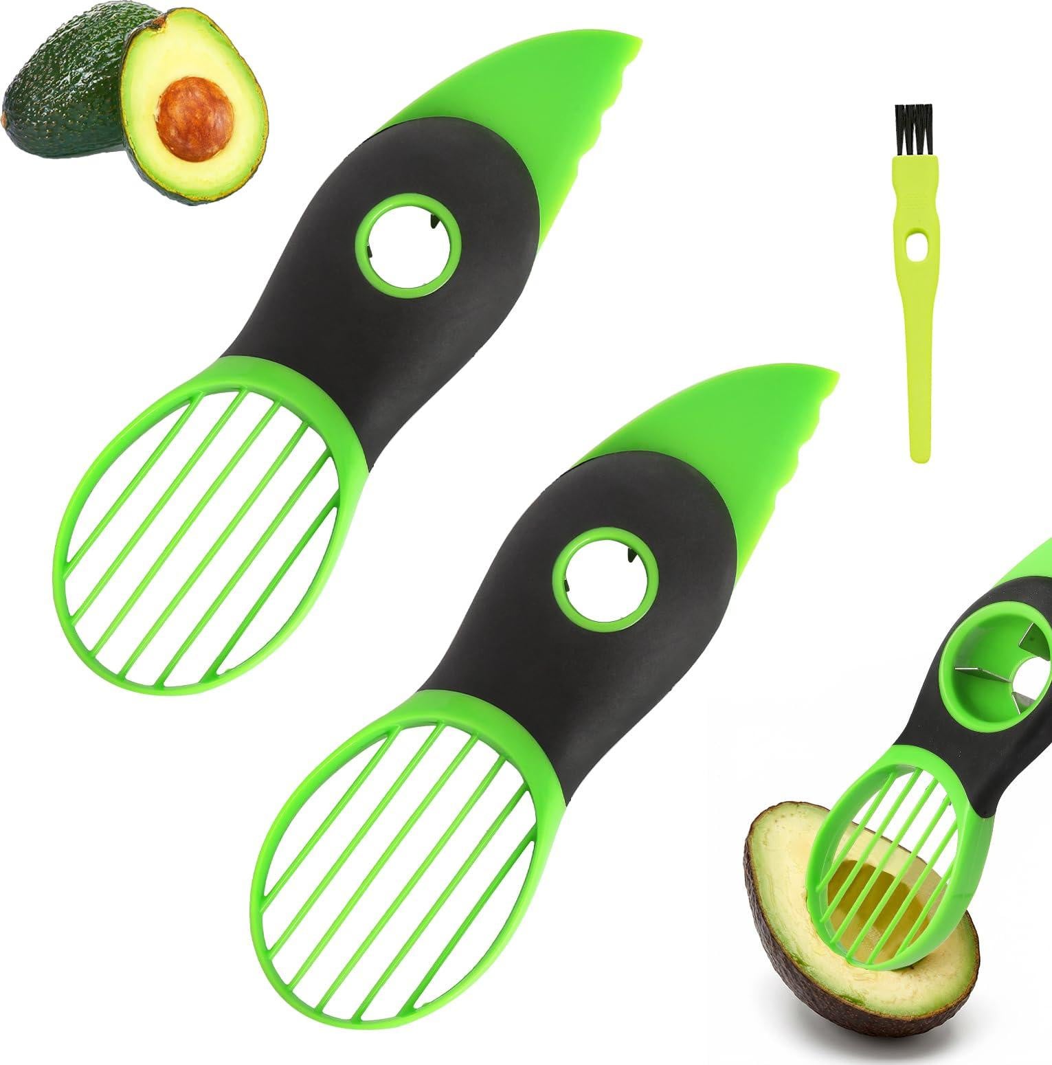 Dripio Avocado snijset 3-in-1 met roestvrijstalen ontpitter, 2 stuks