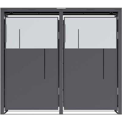 Mülltonnenbox WESTMANN "Tonus 2", anthrazit, B:132cm H:116cm T:80cm, Stahl, Aufbewahrungsboxen, BxTxH: 132x80x113 cm, für 2x240 L Mülltonnen