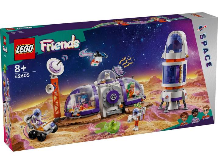 LEGO® LEGO® Friends 42605 Mars-Raumbasis mit Rakete Konstruktionsspielsteine, (981 St)