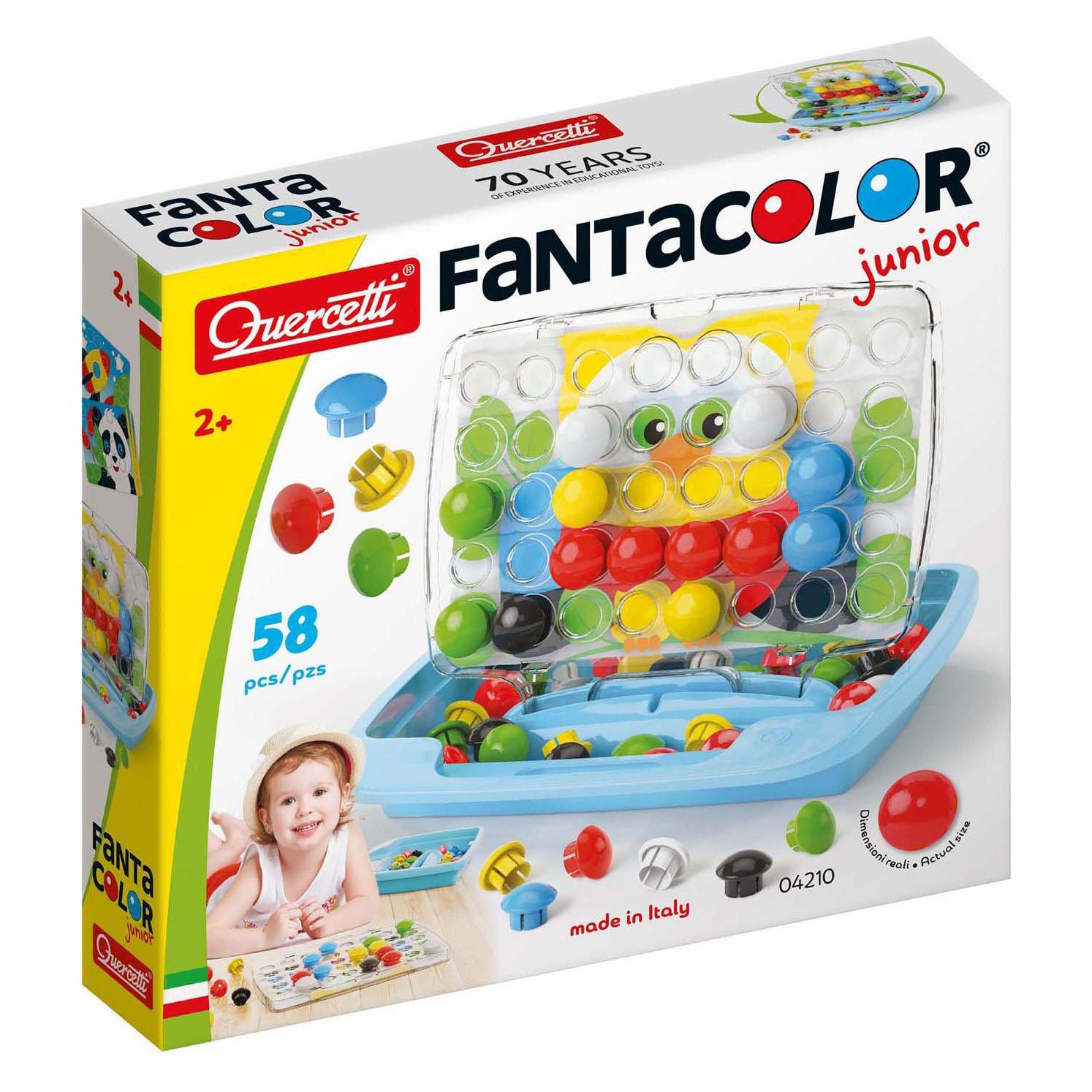 Quercetti Mosaik-Steckspiel FantaColor Junior (58 Teile) (4210)