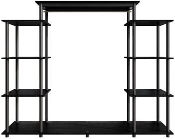 CraftPorch Modern Multipurpose Shelf with Cloth Hanging Bar