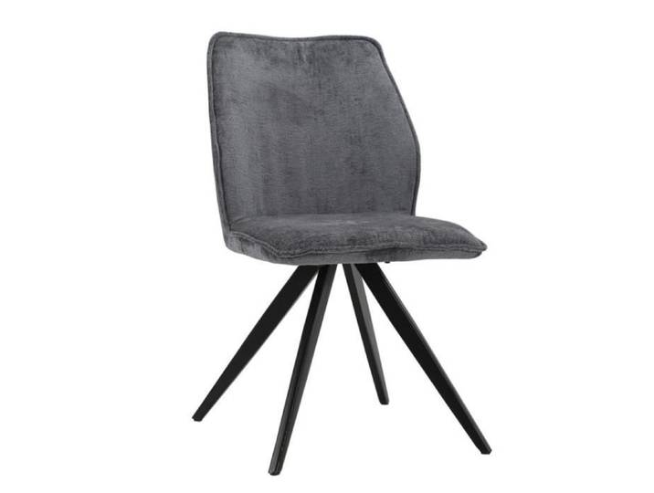 Chaise en velours doux gris a