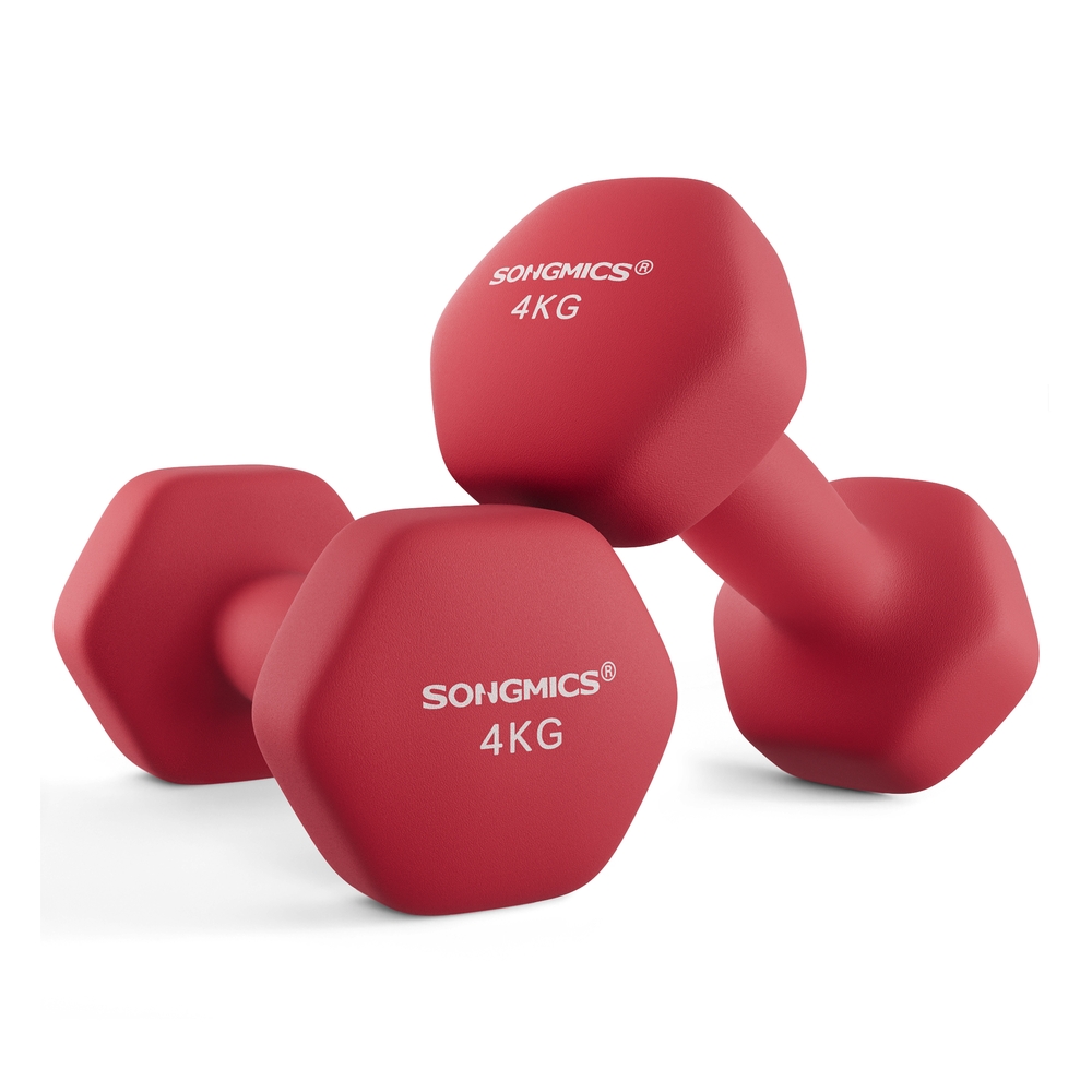 SONGMICS Kurzhanteln 2er-Set magentarot SYL908R01