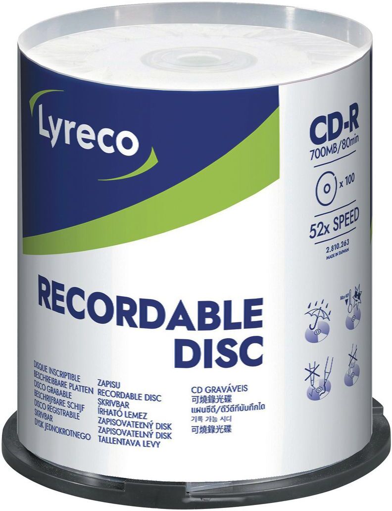 LYRECO CD-R 700MB 100/fp