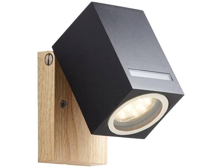 Brilliant Aussenwandstrahler Galeni 96375/76, Schwarz, Metall, Gu10, 6.5x10x9 cm, Lampen & Leuchten, Außenbeleuchtung, Außenwandleuchten