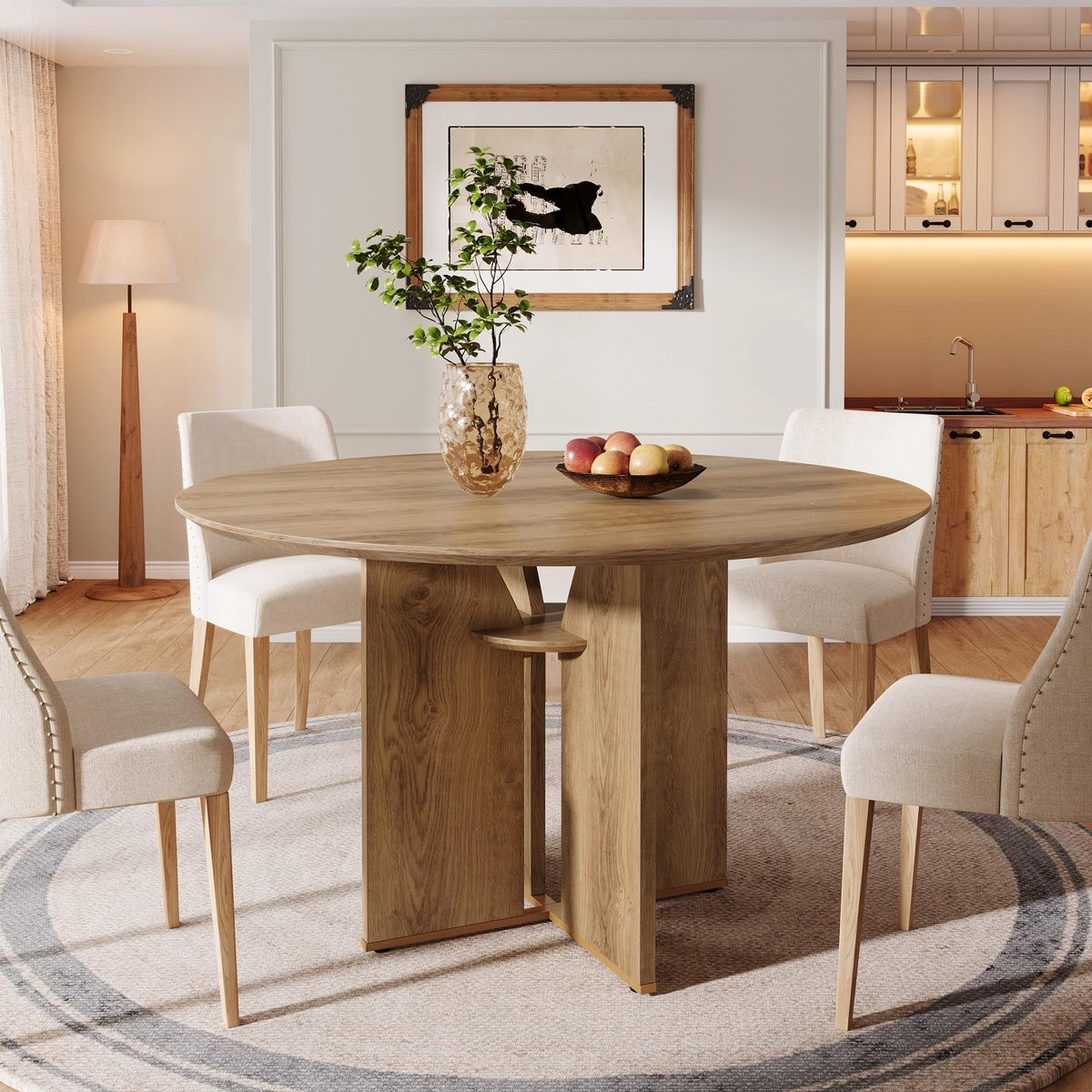 LITTLE TREE Ronde Eettafel voor 4 personen - Diameter: 100 cm - Bruin