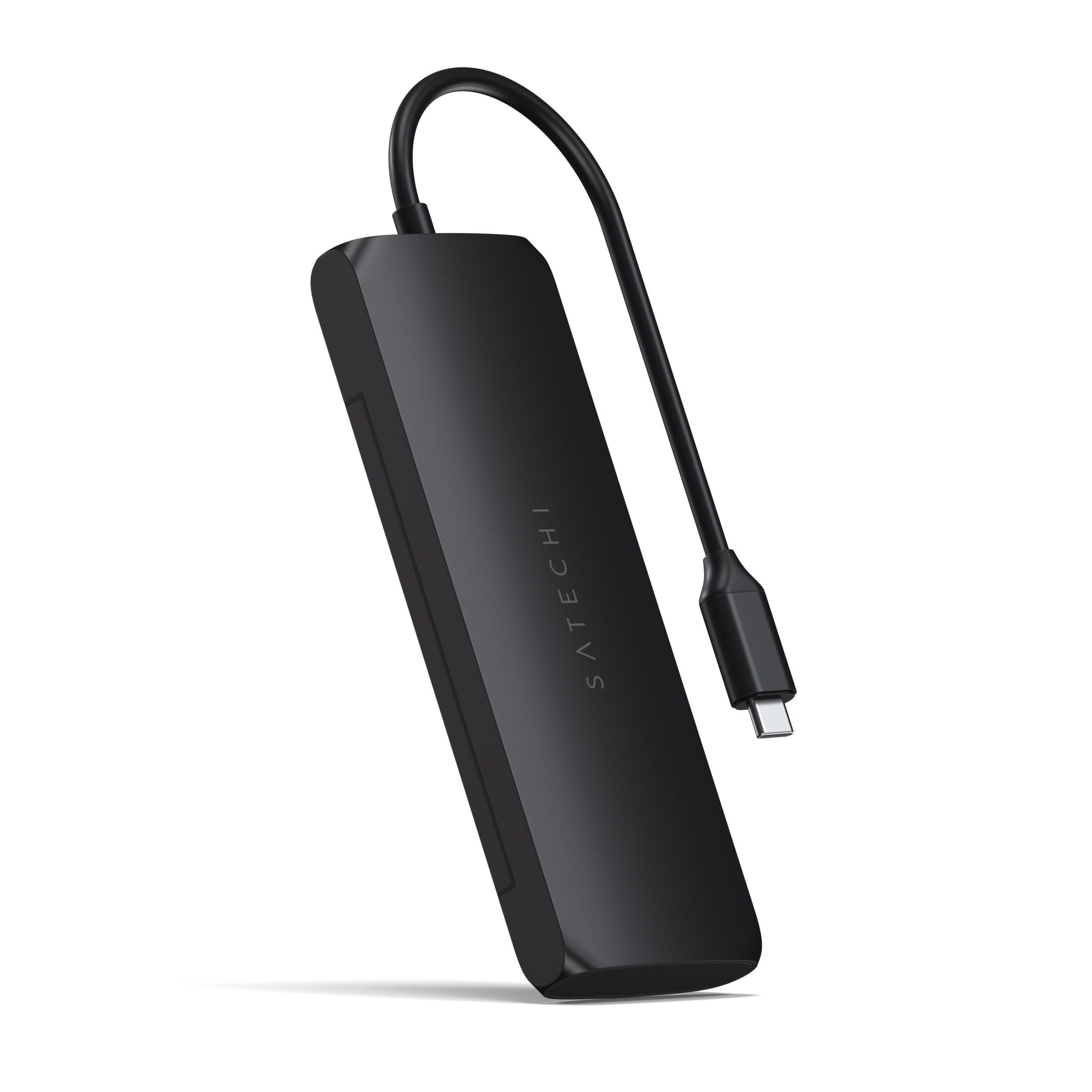 Satechi USB-C Hybrid Multiport Adapter mit SSD Steckplatz Schwarz ST-UCHSEK