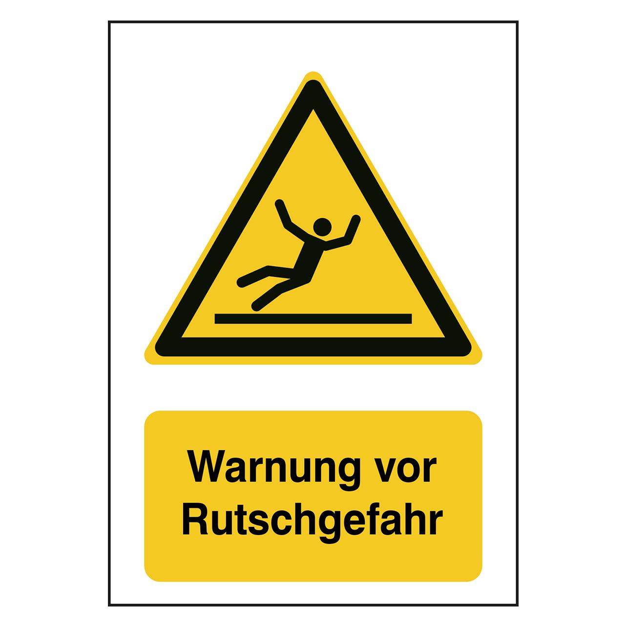 Brady B-862, Toughwash-Warnschild, W011 - Warnung vor Rutschgefahr, Polyester, Schwarz und Gelb au (236778)