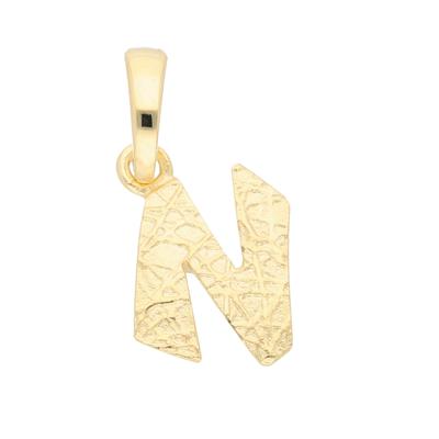 Buchstabenanhänger ADELIA´S "Buchstabenanhänger N 333 Gold ( 8K )", gold, Schmuckanhänger, Damen, N, Gold, Goldanhänger Buchstabe N